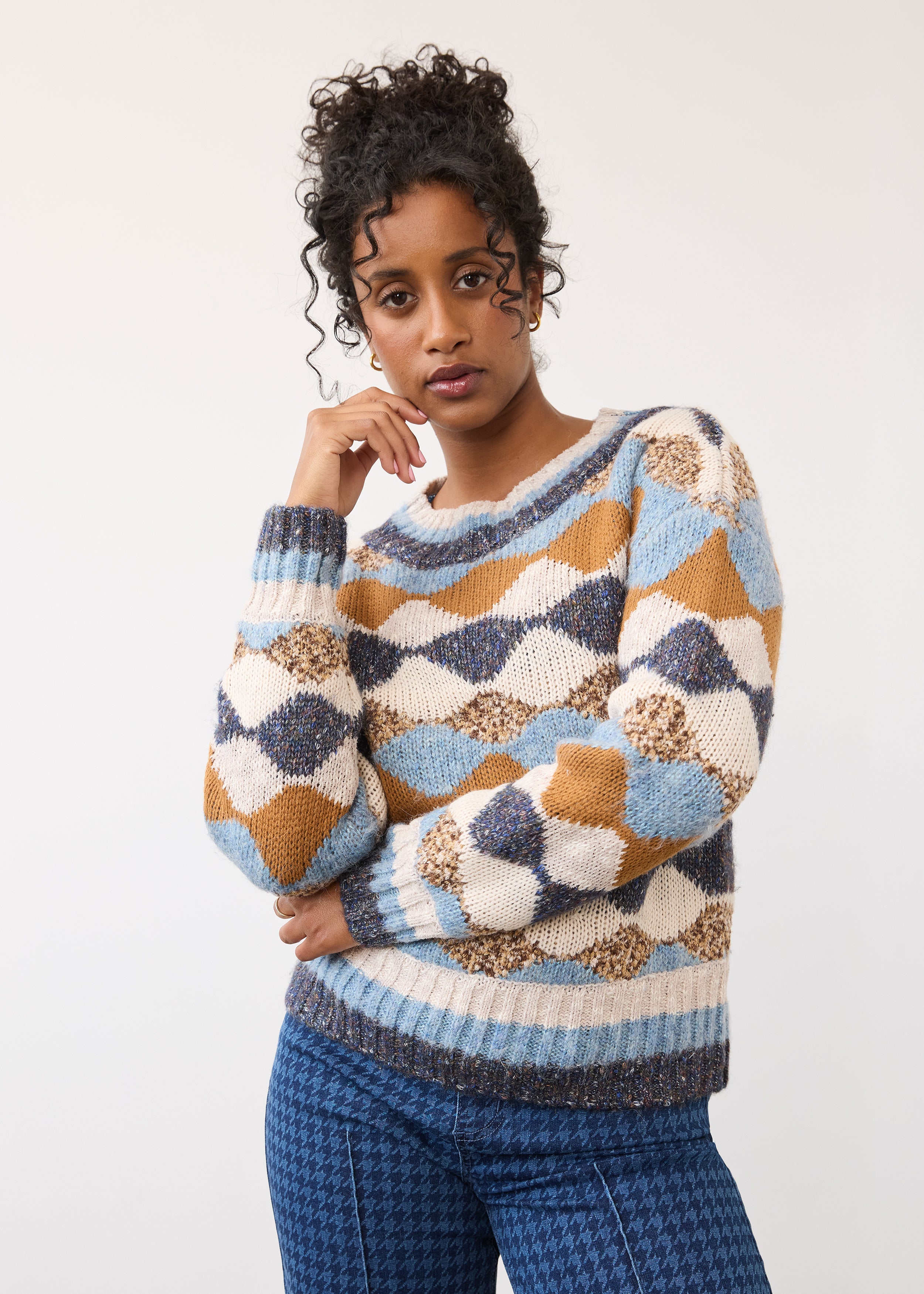 Boat Neck Sweater, Neutral Layer