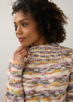 Enveloped Collar Sweater, Layered Spacedye, alternate view