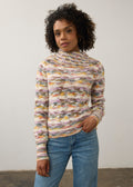Enveloped Collar Sweater, Layered Spacedye