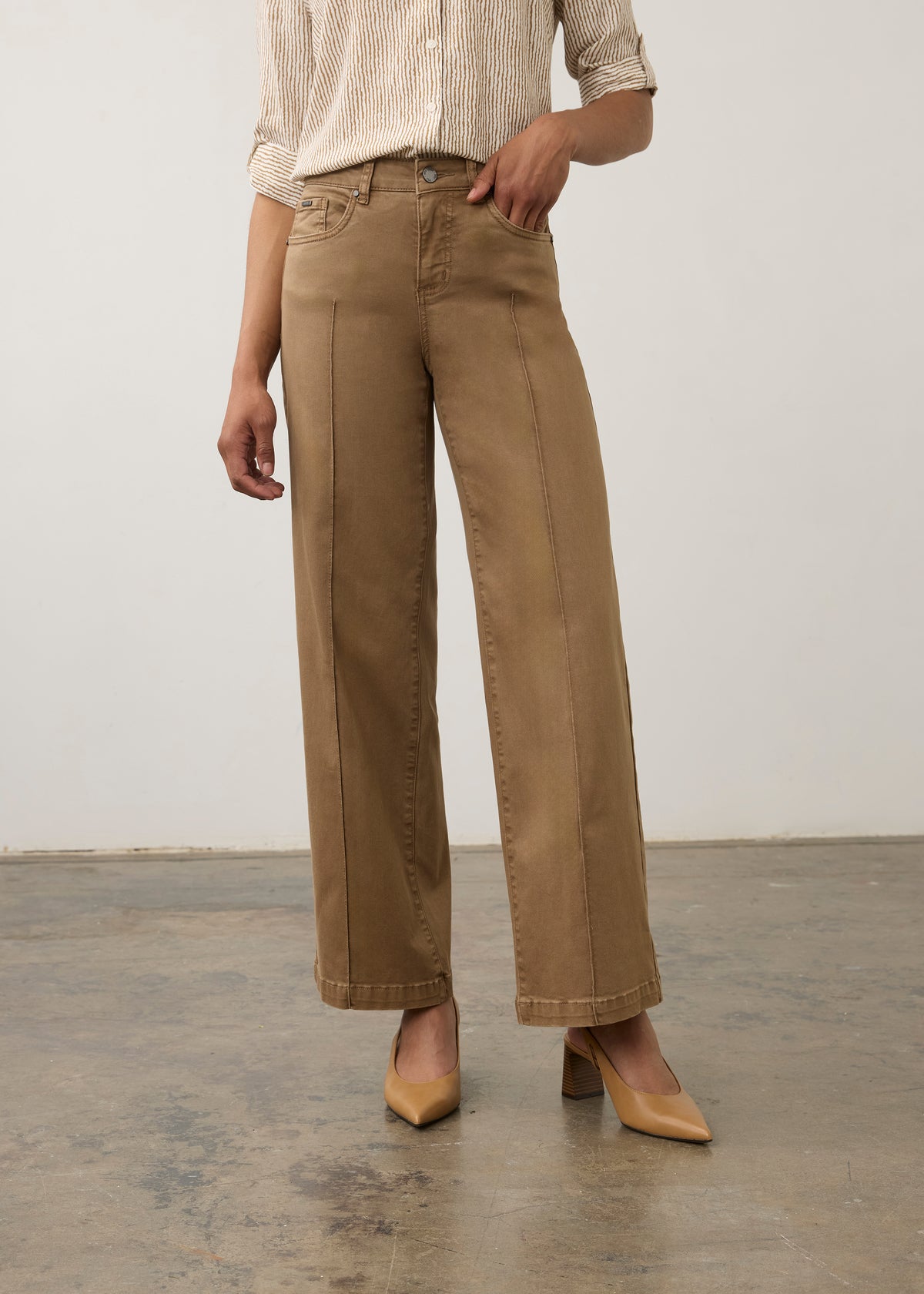 Olivia Wide Leg, Maple