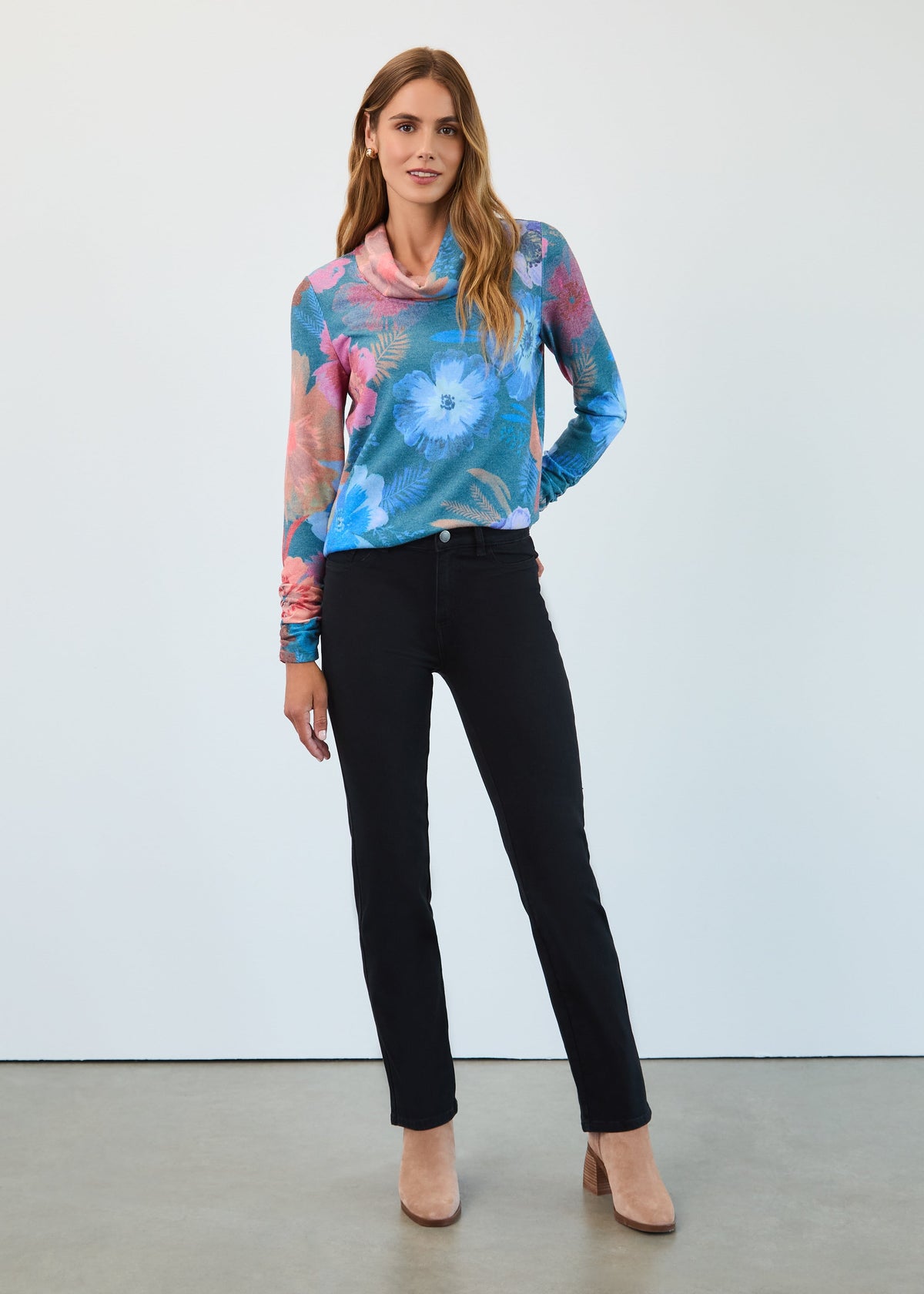Beyond Denim Straight Leg, Black, full view