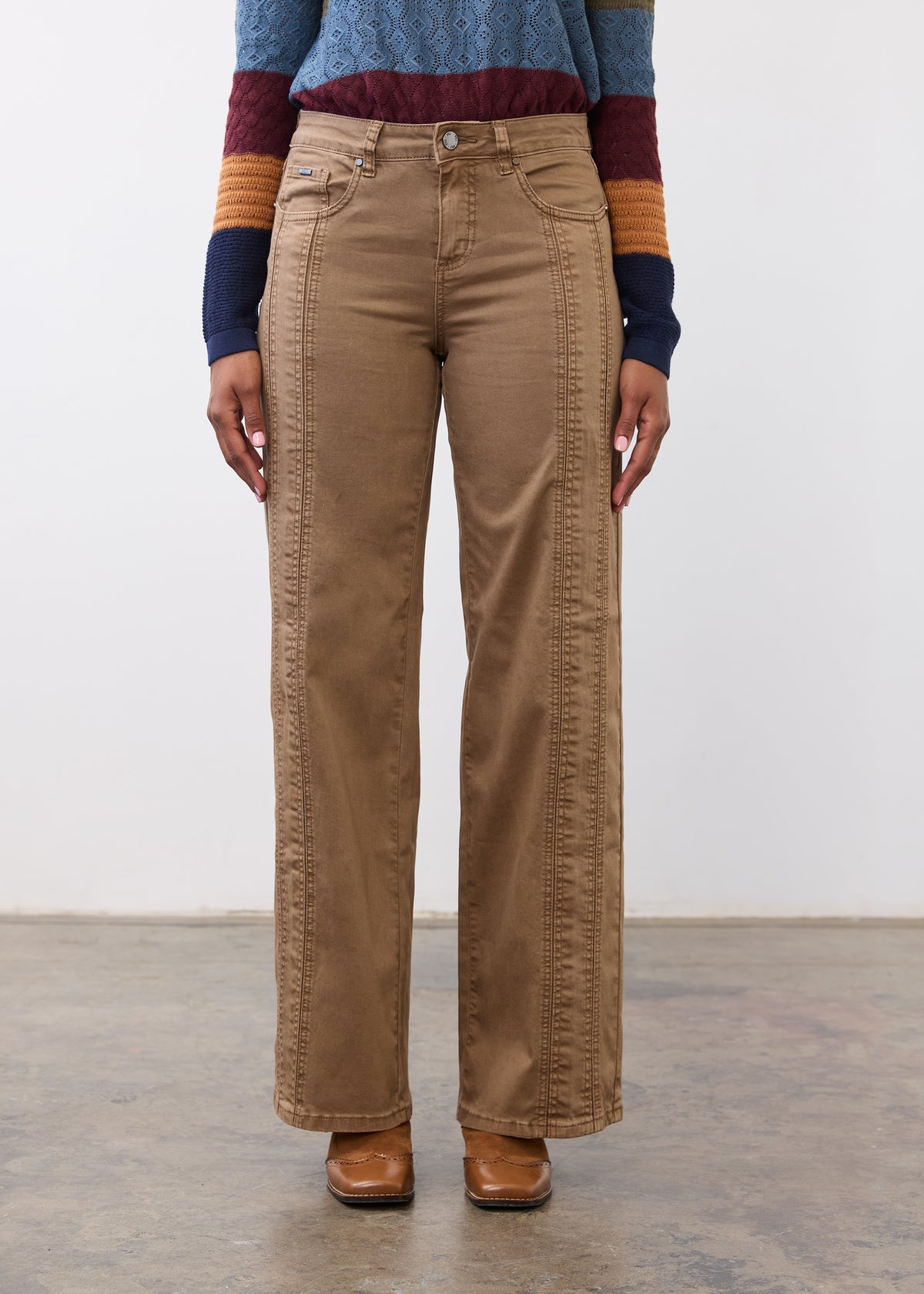 Olivia Wide Leg, Maple
