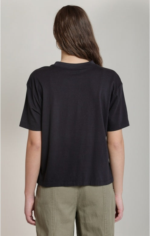 Short Sleeve Essential Tee, Black, alternate view