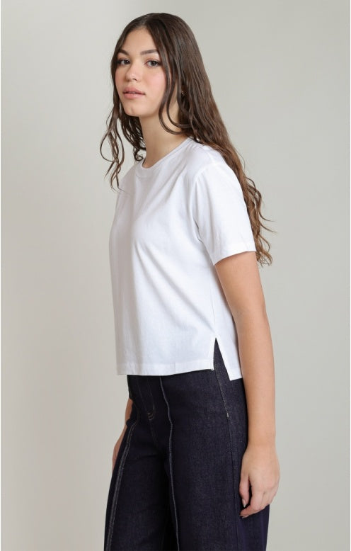 Short Sleeve Essential Tee, White, alternate view
