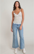 Lace Cami, Heather Oatmeal, alternate view