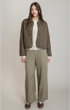 Quilted Jacket, Dark Khaki Green, alternate view