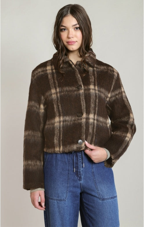 Checkered Jacket, Brown Checkered