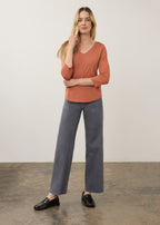 V-Neck Top, Pumpkin Spice, alternate view