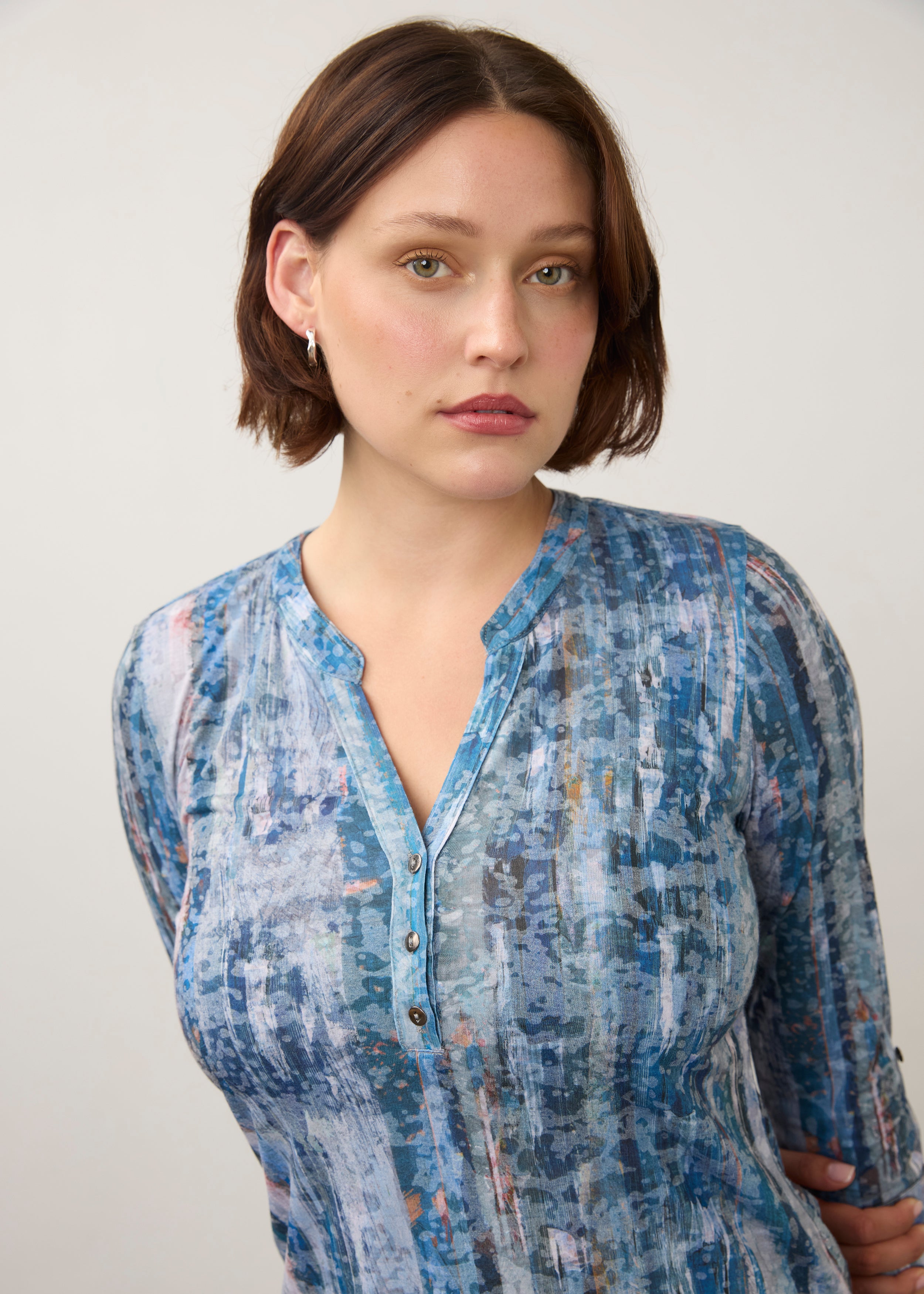 Henley Top Gravity Indigo, alternate view