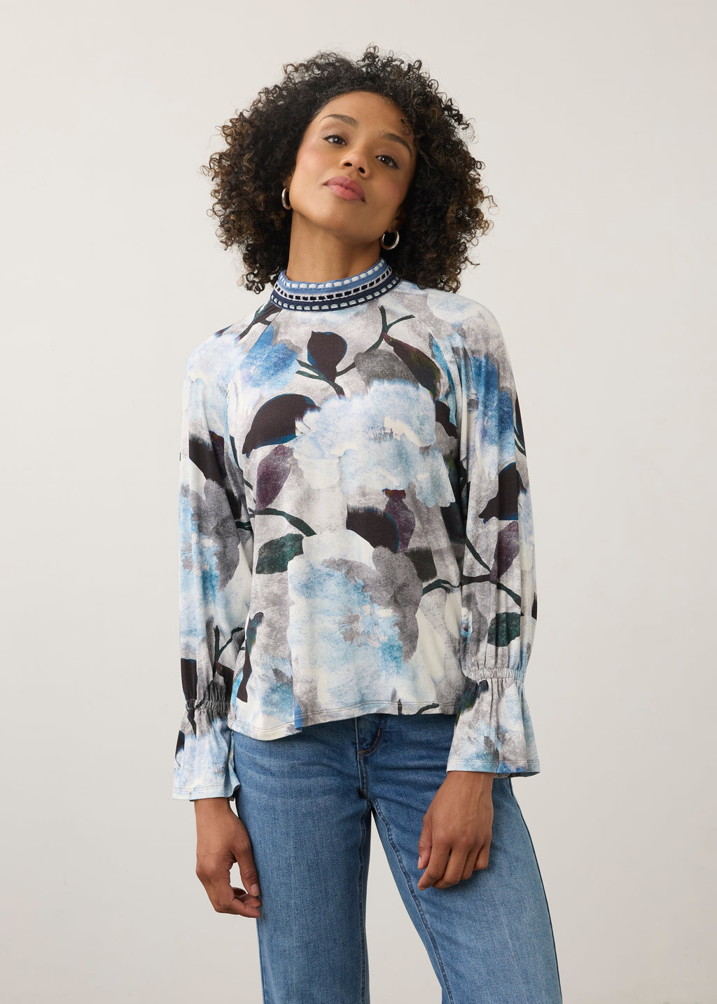 Bow Back Neck Top, De Winter Floral