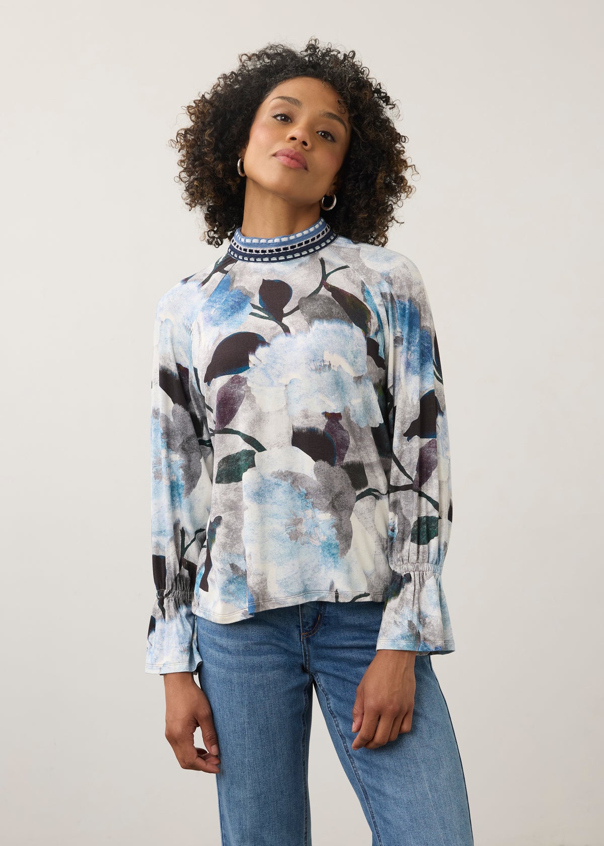Bow Back Neck Top, De Winter Floral