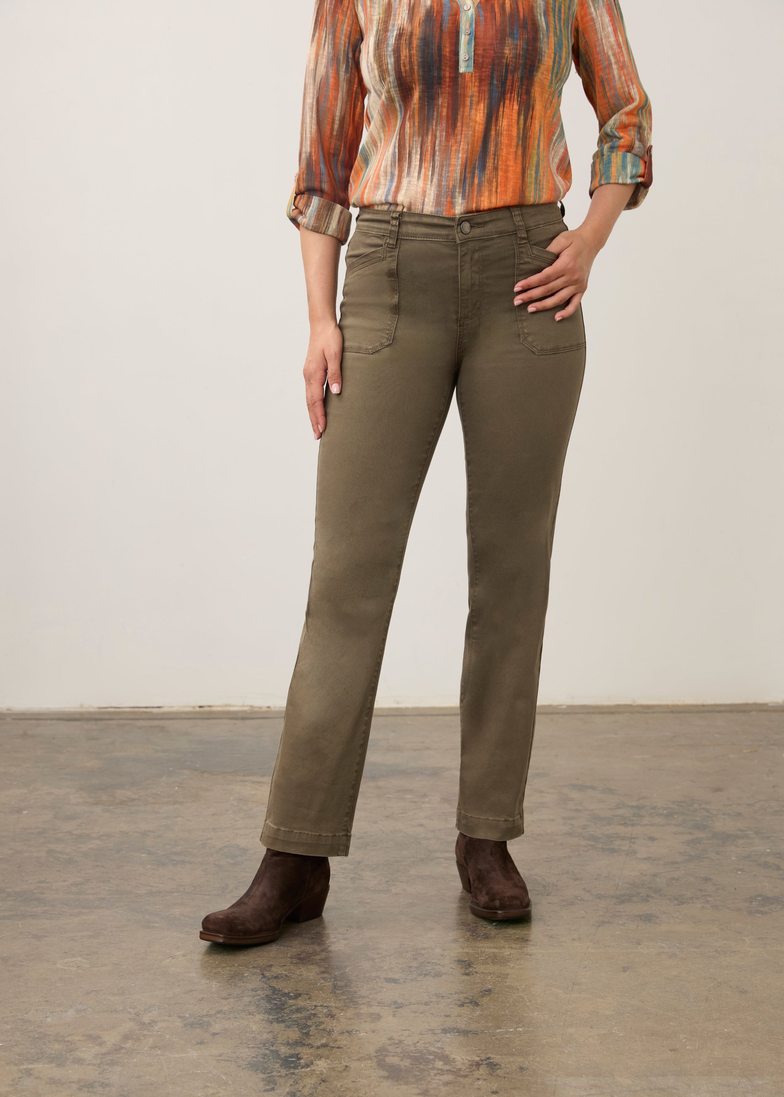 Christina Straight Leg, Olive