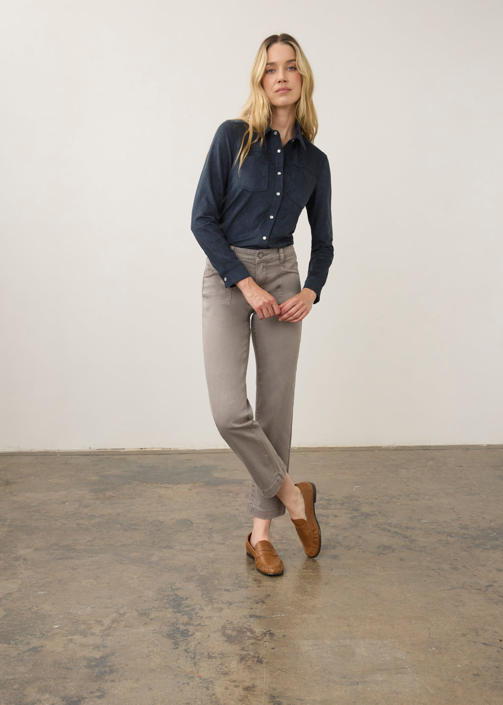 Christina Straight Leg, Stone Grey, alternate view