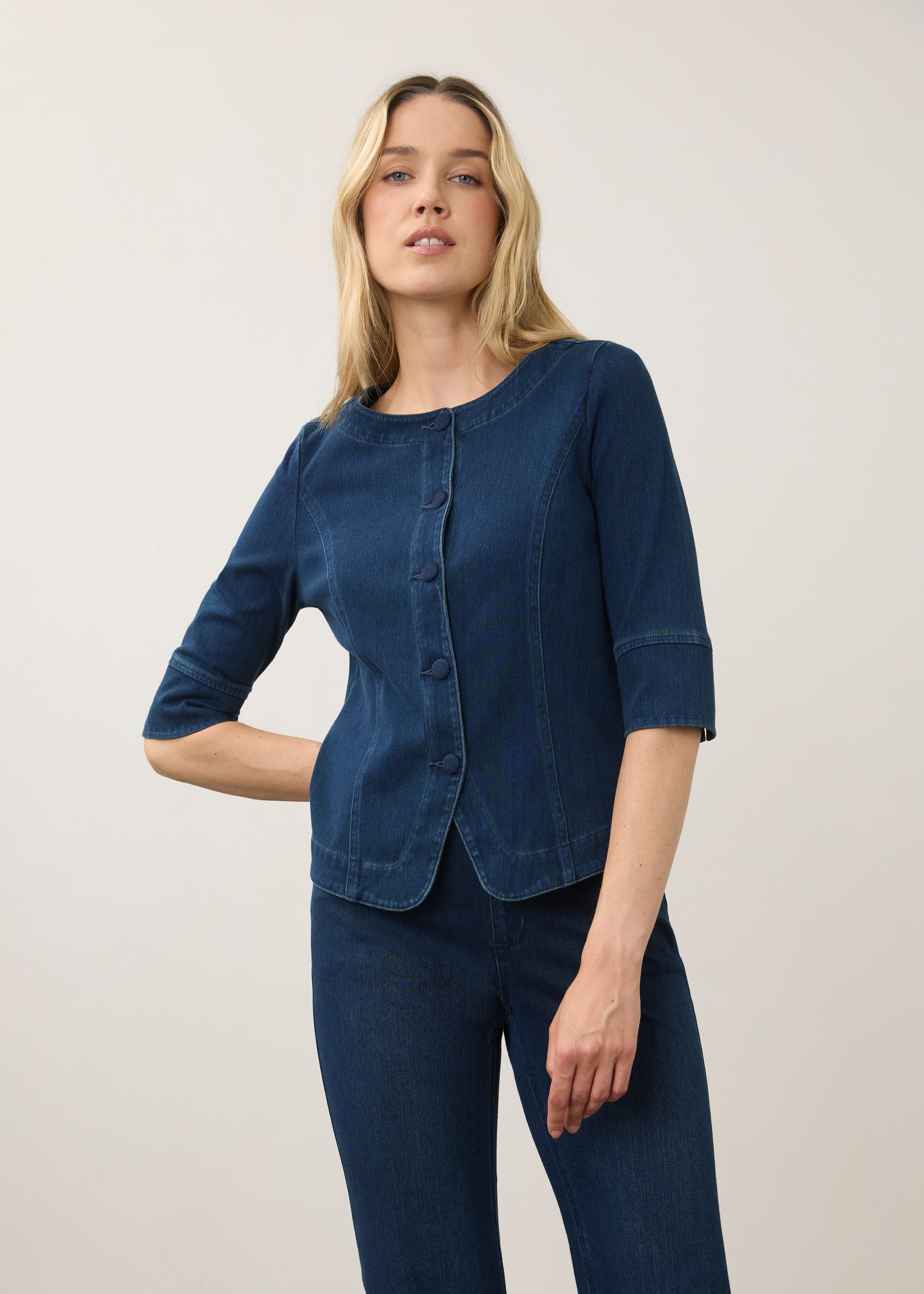 Lightweight Shirt Jacket, Dark Rinse