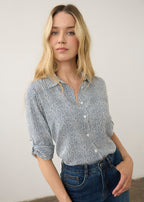 Long Sleeve Stripe Tunic, Blueberry Stripe, alternate view