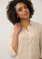 Long Sleeve Stripe Tunic, Maple Stripe, alternate view