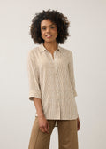 Long Sleeve Stripe Tunic, Maple Stripe