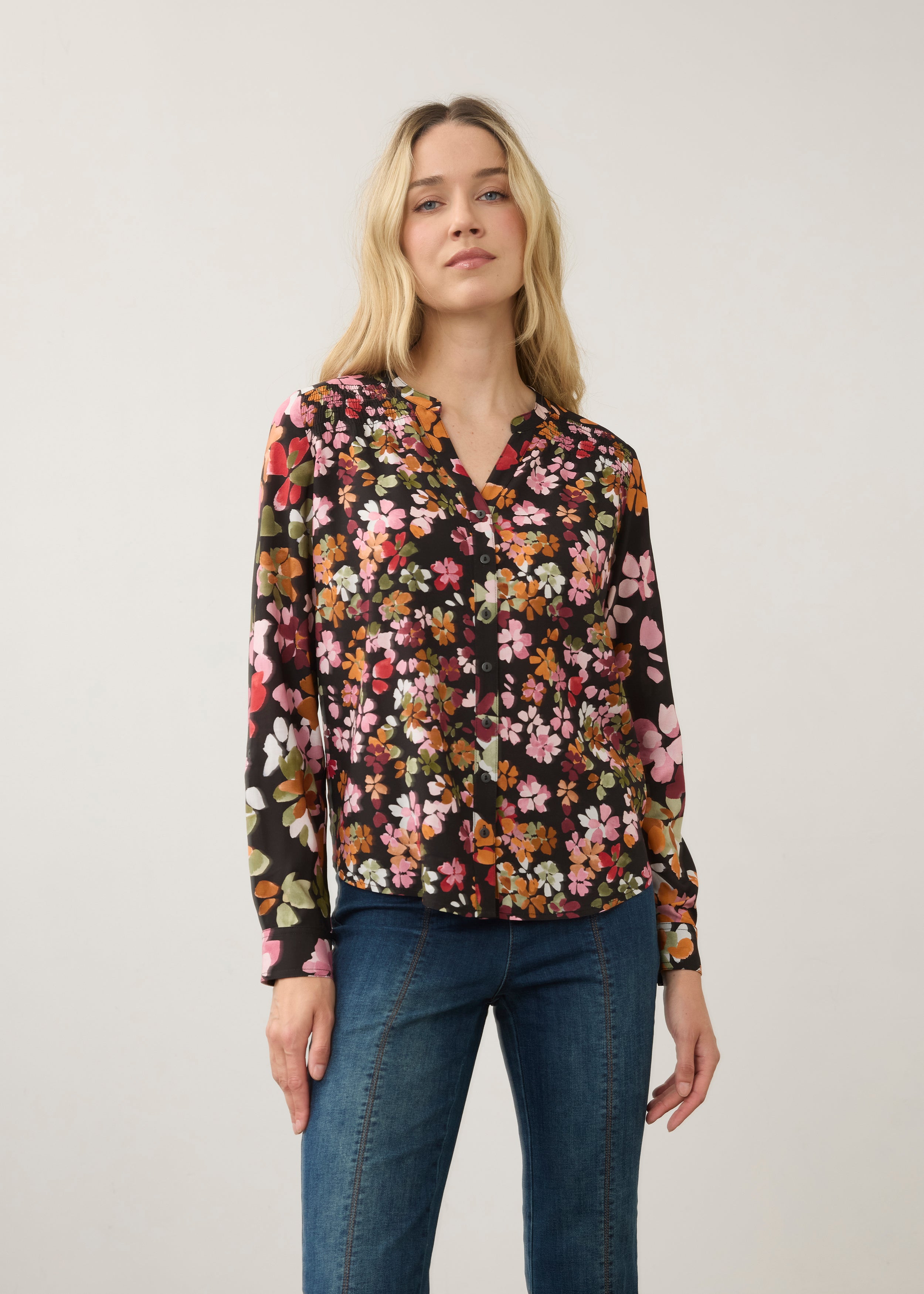 Long Sleeve Shirt, Pumpkin Twin Print