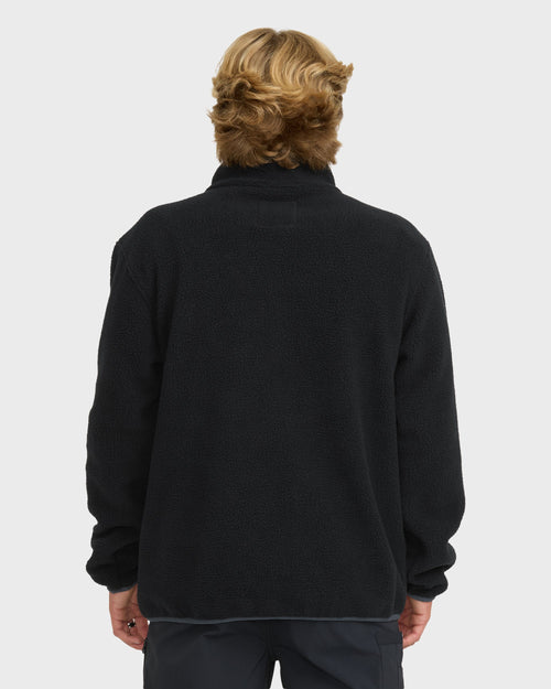 Billabong Alpine Mock Neck Zip, Black, alternate view