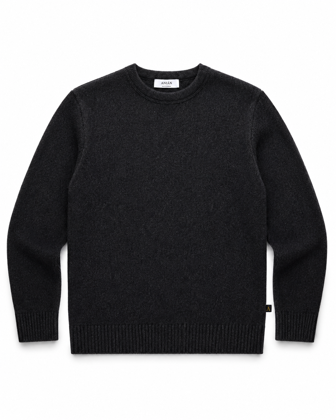 Anian Cashmino Crewneck, Charcoal