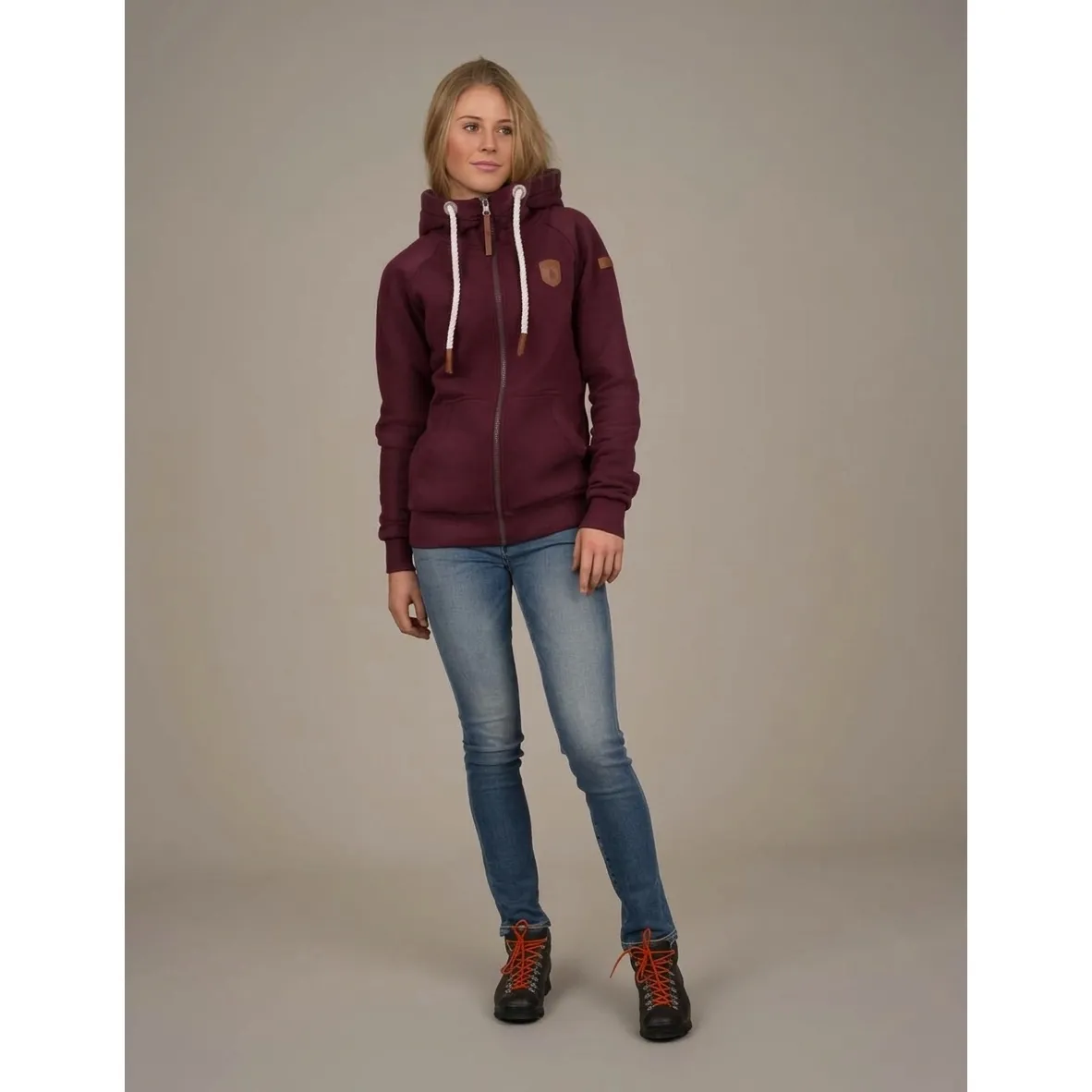 Hera Full-Zip Hoodie, Aubergine