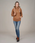 Hera Full-Zip Hoodie, Rust