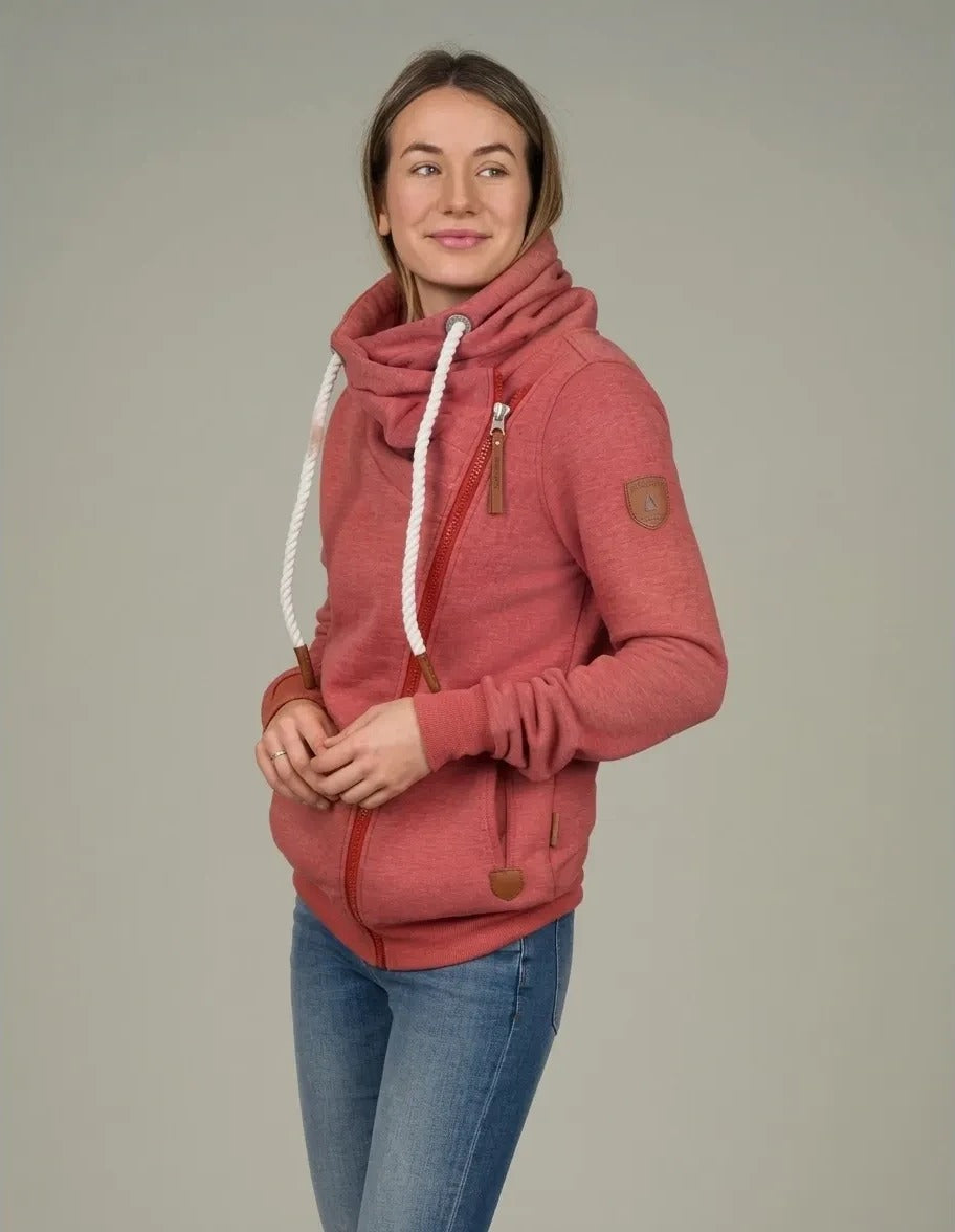Hestia Full-Zip Sweatshirt, Maple Red