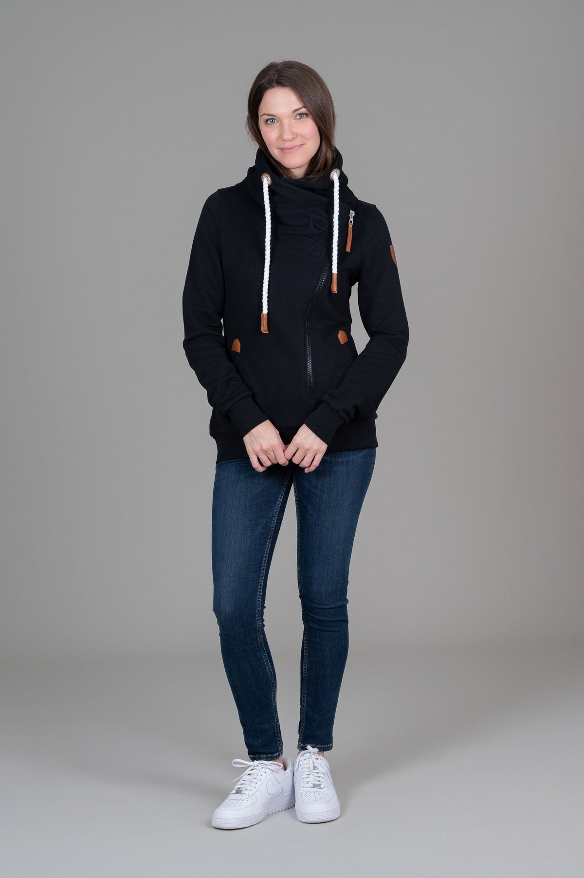 Hestia Full-Zip Sweatshirt, Black, alternate view