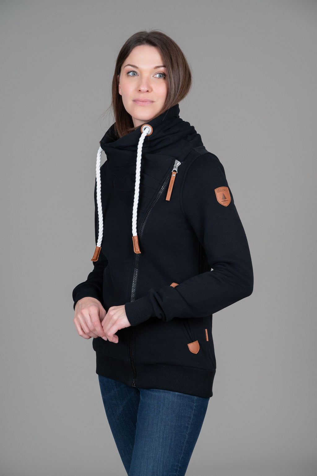 Hestia Full-Zip Sweatshirt, Black