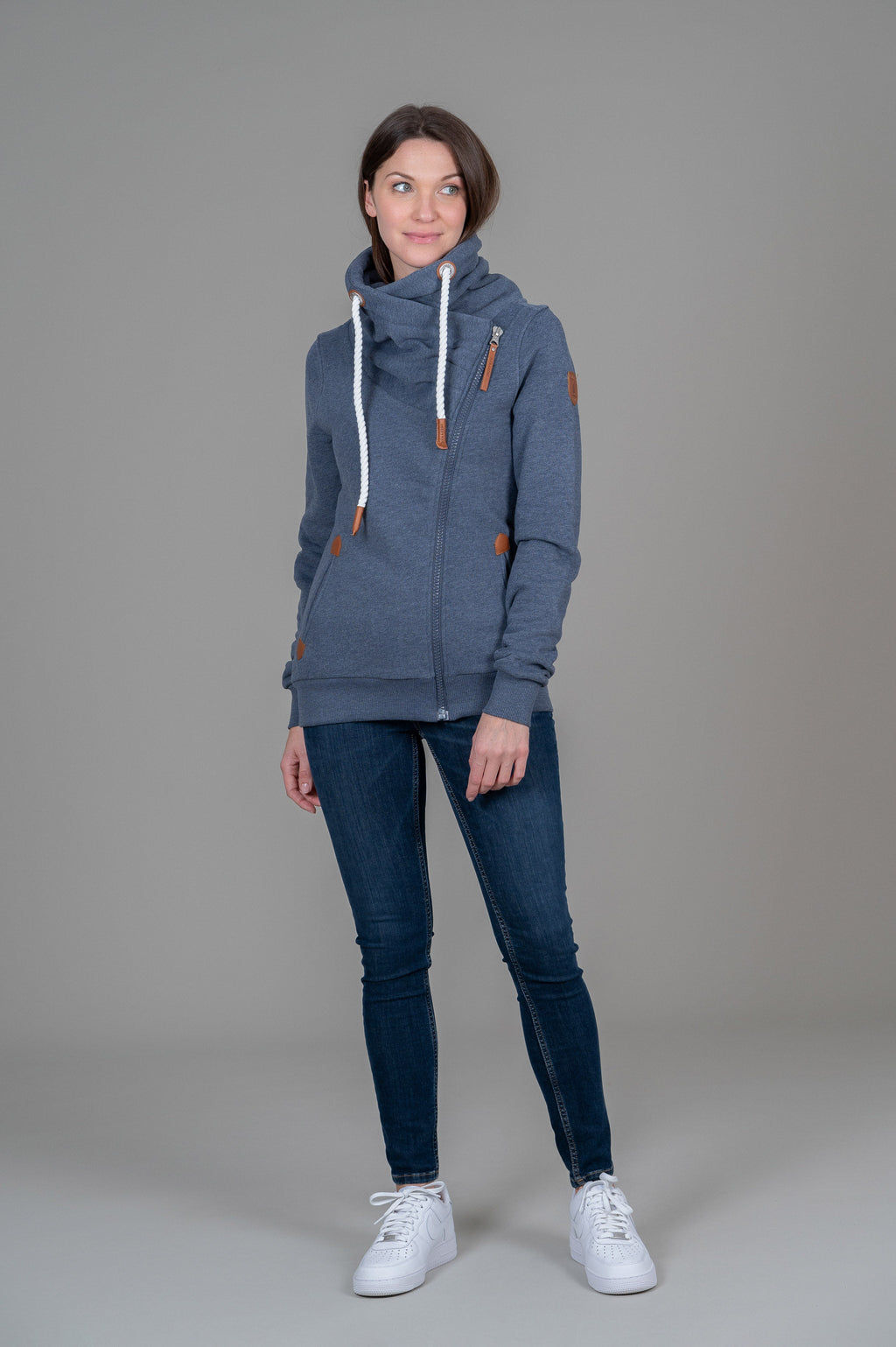 Hestia Full-Zip Sweatshirt, Navy, alternate view